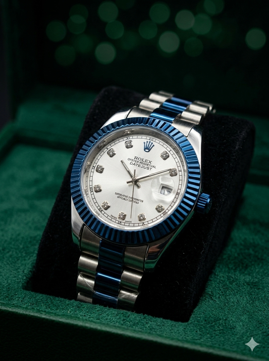 Luxury Watch for Men with Date Gold Dial Two-Tone Stainless Steel