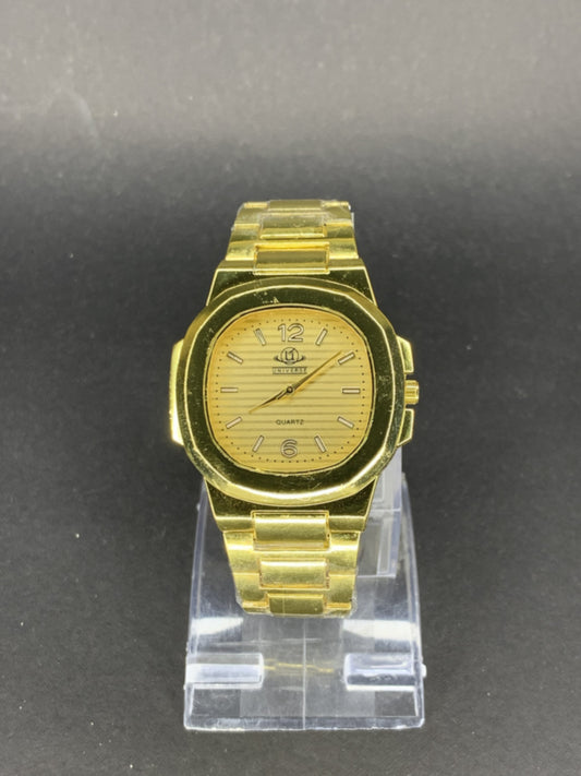 Universe Luxury Gold Stainless Steel Analog Wristwatch